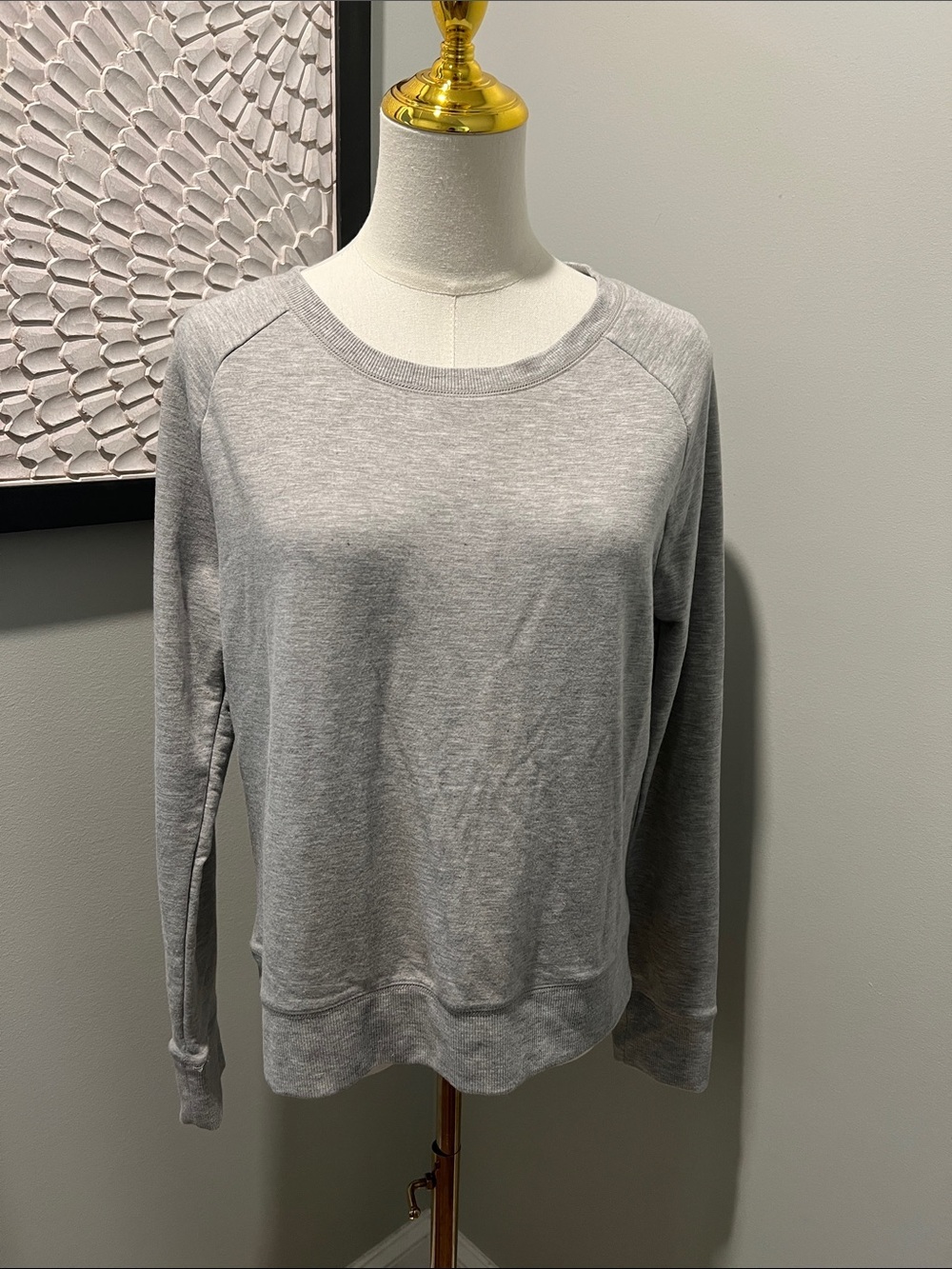 90 Degree By Reflex Light Gray Pullover Sweatshirt